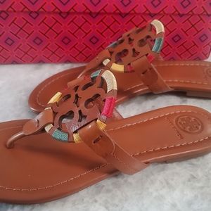NIB Tory Burch Embroidered Miller Sandal 7.5